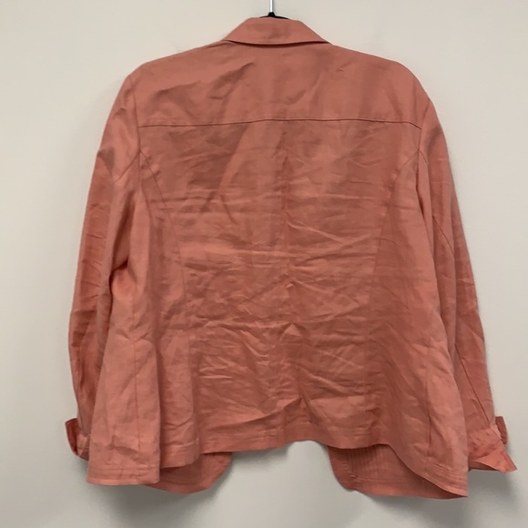 Jones New York pink linen jacket with pockets size 16 - Picture 5 of 8